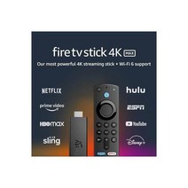 불 TV 스틱 4K MAX 스트리밍 미디어 플레이어 Wi-Fi 6 / Alexa 음성 리모트 콘트롤 아마존 840080565170 101487