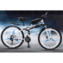 AKEZ 접이식 산악 전기자전거 EMTB 26인치 21단 36V, 상세 페이지 참고, 그레이통합휠13AH21단26인치