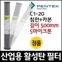 펜텍 C1-20 분말 활성탄 필터 500mm 5um, 단품