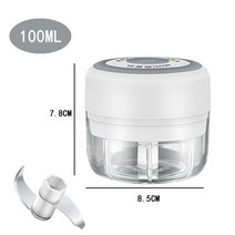 LMETJMA 100/250mL 미니 전기 마늘 쵸퍼 강력한 마늘 민서 USB 충전 생강 마늘 양파 고기 사수기 KC0432, 100ml 흰색, 100ML 화이트