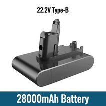 다이슨 22.2V 28000mAh 유형 A/B 이온 배터리 DC35 DC45 DC31 DC34 DC44 애니멀, YELLOW