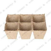 우리화훼종묘 지피 사각 연결 포트(친환경 화분) 6칸 - 8*8cm