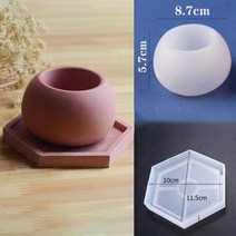 다육이 화분 실리콘 몰드 세트 3-4 개 DIY 핸드메이드 공예 콘크리트 시멘트 점토 거실 장식, 05 Big Round Set