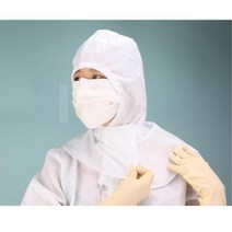 푸카 후드형 방진모 위생모 방역용품 제전복 위생복, 1개, 스카이블루M