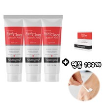 뉴트로지나 Neutrogena 래피드 클리어 여드름 스팟 트리트먼트 젤 28g x 3개 + 면봉 100개