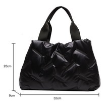 구름백 누빔 패딩 가방 퀄팅 퀄티드백 가을/겨울 다운 코튼 핸드백 캐주얼 여성 코튼 패딩 가방 부드럽고