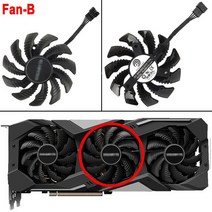 78MM PLD08010S12HH 쿨러 팬 교체 기가 바이트 Radeon RX 5500 5600 5700 XT 그래픽 비디오 카드 냉각 T128010SU, CHINA_Fan B, 02 Fan - B