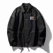 Carhartt Carhart 데님 재킷 재킷 남성 느슨한 대비 컬러 압력 라인 스프링 재킷 남성 아우터 조수