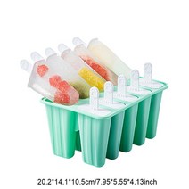 슬러쉬기계 얼음틀 얼음트레이 아이스크림 몰드 메이커 큐브 가정용 다이닝 바 용품, B 10 Holes Green
