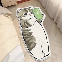 더블유컴퍼니 60 x 120 cm 대형 고양이 발매트 러그