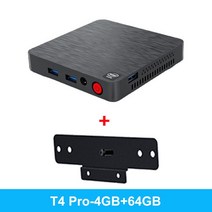 소형PC 미니PC 산업용미니PC Beelink-T4 Pro 미니 PC 인텔 셀러론 N3350 윈도우즈 10 4GB DDR4 eMMC 듀얼, CHINA, 미국, [02] T4 Pro with Bracket