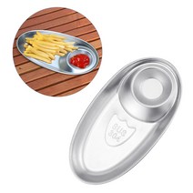 스텐 접시 학교 병원 요양원 식단 급식 그릇 식기 2Size