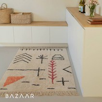 [바자르] 오브제 코튼 핸드메이드 인도러그(100x150)