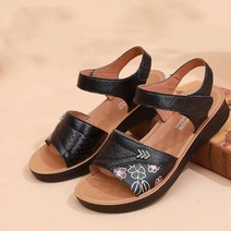 천연소가죽 찍찍이 통굽 샌들 판매자 Weihai Zile