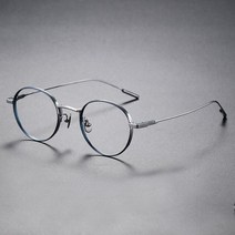 순수 티타늄 안경 프레임 남자 일본 레트로 라운드 처방 여성 근시 독서 2023 신제품 Gafa