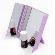 메이크업 3면 탁상 거울 접이식 휴대용 화장용품