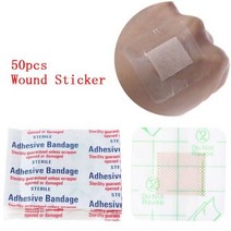 방수 접착 드레싱 고정 테이프 붕대 처치 키트 스티커 50 개, 50pcs