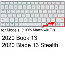노트북 키스킨 키보드 스티커 razer blade 용 키보드 커버 15 17 14 스텔스 북 13 2021 2020 2019 2018 실리콘 보호기 스킨 케이스 액세서리 tpu, 2020 블레이드 북 13