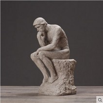 로뎅 생각하는사람 인테리어 조각상 장식 오브제 thinker 동상 미술 남성 유럽 모던 소품 선물 사무실 데스크 데생 크로키 스케치 소묘 아트 그리기도구 선물 가성비(청동)
