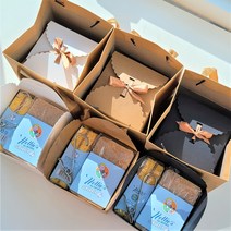 넬리 수세미 선물세트 소규모 돌잔치 개업 답례품, 블랙박스(수세미6개+걸이형집게1개)