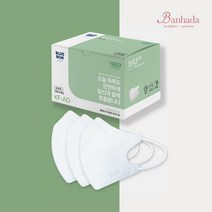 블루본 KF-AD 액티브 2D 블루 비말 차단 마스크 새부리형 대형 화이트 50매입 1BOX 의약외품 숨쉬기편한 2D, KF-AD 블루비말차단 대형 50매 2BOX