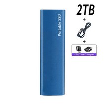 샤오미 휴대용 외장형 하드 SSD USB C 고속 디스크 1TB 2TB 4TB 16TB, [10] Blue 2TB