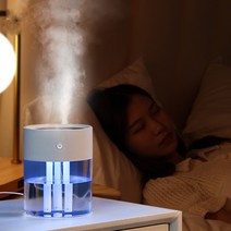 2L 거실 분무량 많은 USB 3구 무드등 가습기 책상, 상세페이지 참조