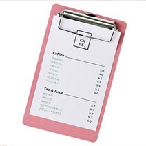 영수증 메뉴판 미니 클립보드, 색상/사이즈, 200/분홍