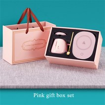 컵 히터 커피 머그잔 타이머 난방 코스터 스마트 온도 조절 패드 핫 플레이트 우유 따뜻하게, 02 pink set_03 UK