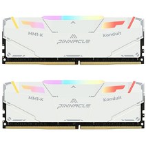 Timetec Pinnacle Konduit RGB 32GB 키트(2x16GB) DDR4 3600MHz PC4-28800 CL18-22-22-42 XMP2.0 오버클럭 1.35V, 64GB KIT(2x32GB)_RGB White