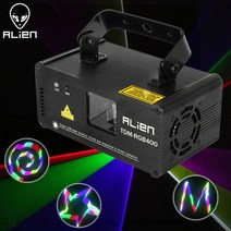 ALIEN- 3D RGB 400mW DMX 512 레이저 스캐너 프로젝터 무대 조명 효과 파티 크리스마스 DJ 디스코 쇼 풀, AU 플러그, 03 AU 플러그
