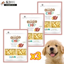 강아지 건강 야채간식 올리고칩 스낵, 3팩, 고구마 250g