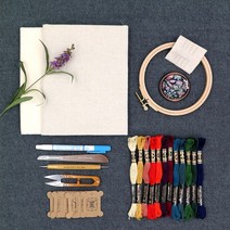 당일출고/ 프랑스자수 기본용품 세트 - DMC 오리엔탈12색상/ 25번면사 자수재료, 원목니들마인더