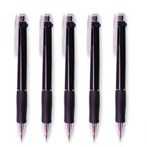 [마치]국산 파스텔니들 3색볼펜 (불투명) 0.7mm, 검정색, 5개입