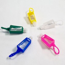 휴대용 실리콘 고리 1pcs 공병 손소독제병 세정제 케이스, 핑크