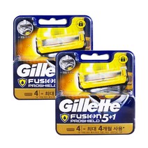 질레트 퓨전 프로쉴드 옐로우 면도날 4입 X 2팩, 단품, 단품