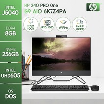 HP 240 ProOne G9 AIO 6K7Z4PA 인텔 J5040 24인치 올인원 일체형 PC, J5040/8GB/SSD256GB/FreeDOS