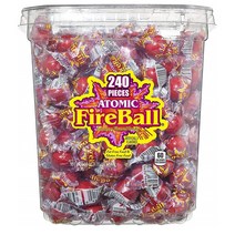 아토믹 파이어볼 캔디 240입 벌크 시나몬 하드 Atomic Fireballs are the original super intense cinnamon jawbreaker candy Candy Bulk Bag, 1개, 1g