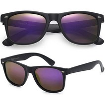 Polarspex 남녀 공용 레트로 선글라스 톨토이즈 올리브, Matte Black Amethyst