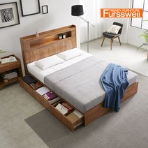 퍼스웰 노르센 고무나무 LED 1단수납서랍침대.슈퍼싱글(DS_009)