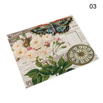 쉐비 소품 빈티지 플라워 리넨 테이블 장식 플레이스 매트 커피 컵 받침 패드, 03+42x32cm