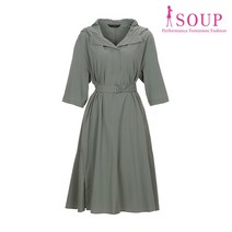 [SOUP] [숲]루즈핏 허리벨트 후드 원피스(SW7OP85_KB)