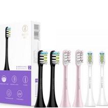 후드티 남자 남성 후드 긴팔티 무지 맨투맨 티 수카스 X3 X1 X5 교체 칫솔 헤드 샤오미 Mijia SOOCARE X1 X3 sonic 전동 칫솔 헤드 오리지널 노즐 제트, 6 pcs Pink