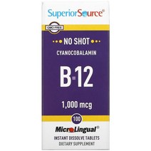 SUPERIOR SOURCE 시아노코발라민 B-12 1000MG