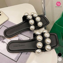 시크힐즈 여름 러블리 빅 진주 포인트 뮬 슬리퍼 01529
