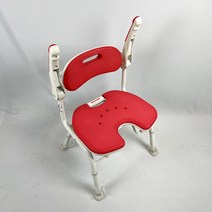 노인 환자 목욕의자 IU 욕실의자 접이식 높이조절 목욕탕 샤워 의자 노인 장기요양 복지용구 실버용품 요양등급 어르신용품, 노인장기요양등급 할인구매(본인부담금 15%), 레드, 1개