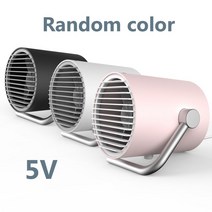 12V 24V 휴대용 미니 자동차 선풍기 3 기어 360 도 전체 라운드 조정 가능한 자동 공기 냉각 듀얼 헤드 팬 인테리어 액세서리, [01] 1 Head 5V model