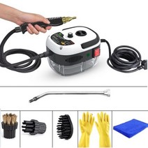 고압스팀청소기 2500W 고압 고온 스팀 청소기 에어컨 주방 후드 자동차 스팀 청소기 220V 110V (물 탱크), white, EU
