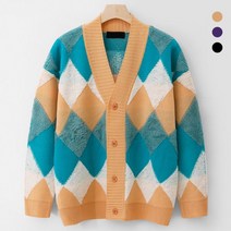 부클 아가일 가디건 (MDCD082DS)