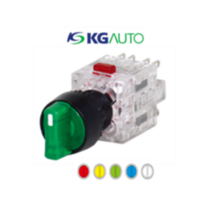 KG-AUTO 조광형 셀렉터 스위치 16파이 KDT-P2R1D2 KDT-P2R1V2 (2단 자동) 원형 일반형, KDT-P2R1V2(2단자동 220V a.c), 황색